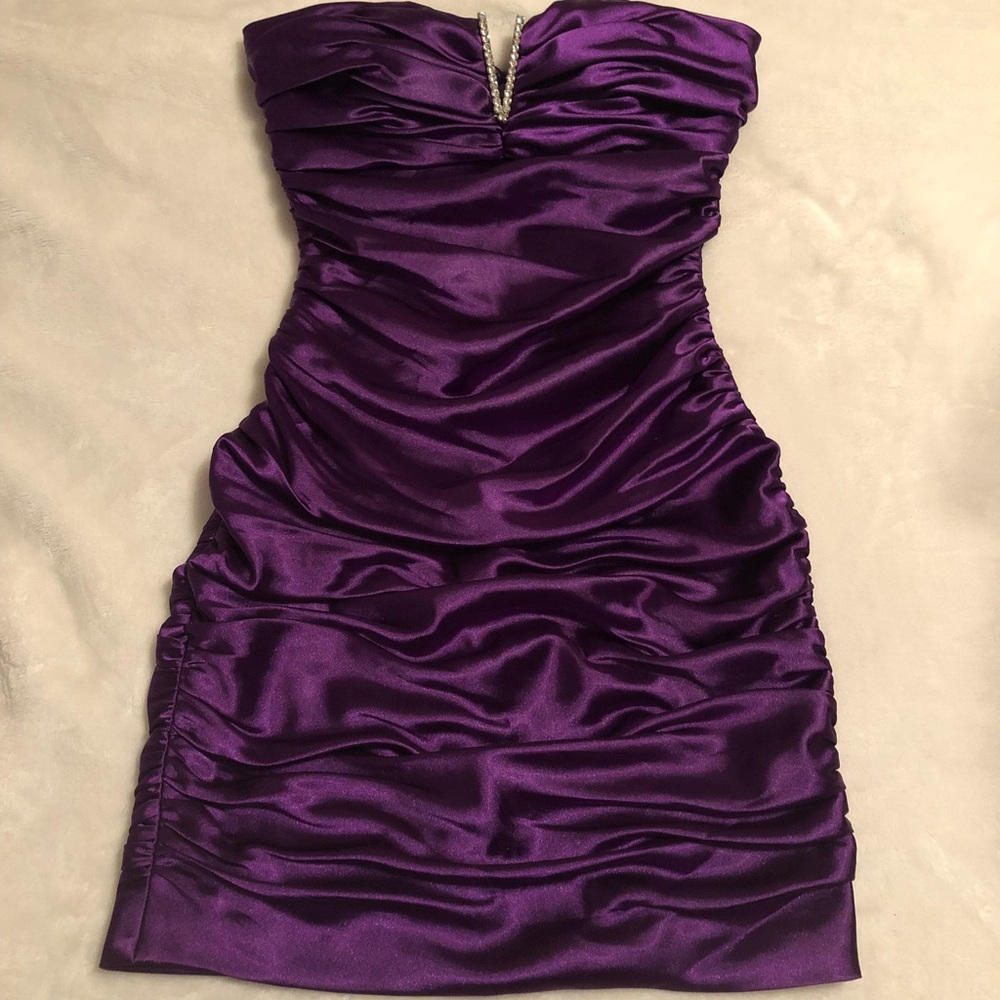 Homecoming/prom dress purple satiny